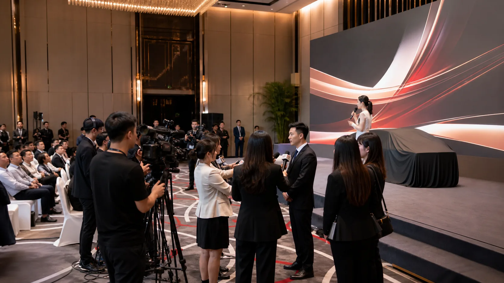 新品发布会现场媒体采访和活动执行